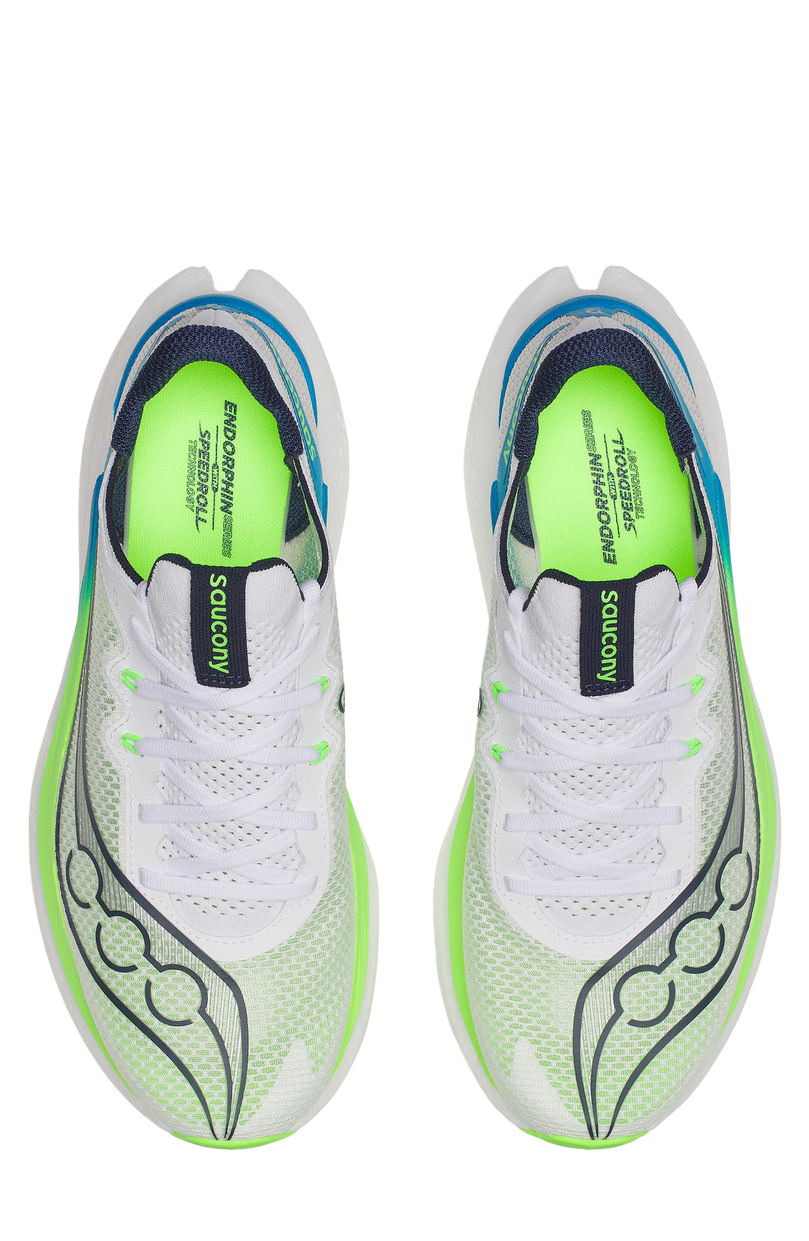 Saucony Endorphin Pro 5 Racing Shoe, Alternate, color, White/ Slime