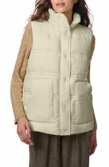 Bernardo Minimalist Double Needle Stitch Recycled Polyester Puffer Vest