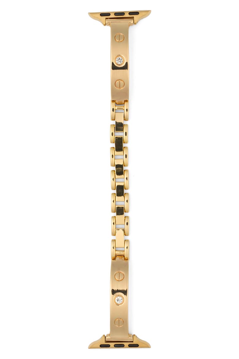 Bling Apple Watch® Watchband, Main, color, GOLD