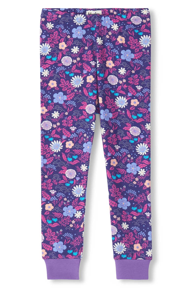 Kids' Tiny Flowers Two-Piece Organic Cotton Pajamas, Alternate, color, PURPLE