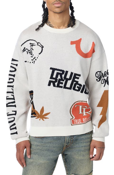 Multi Logo Crewneck Sweater