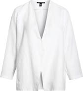 Eileen Fisher Open Front Organic Linen Jacket