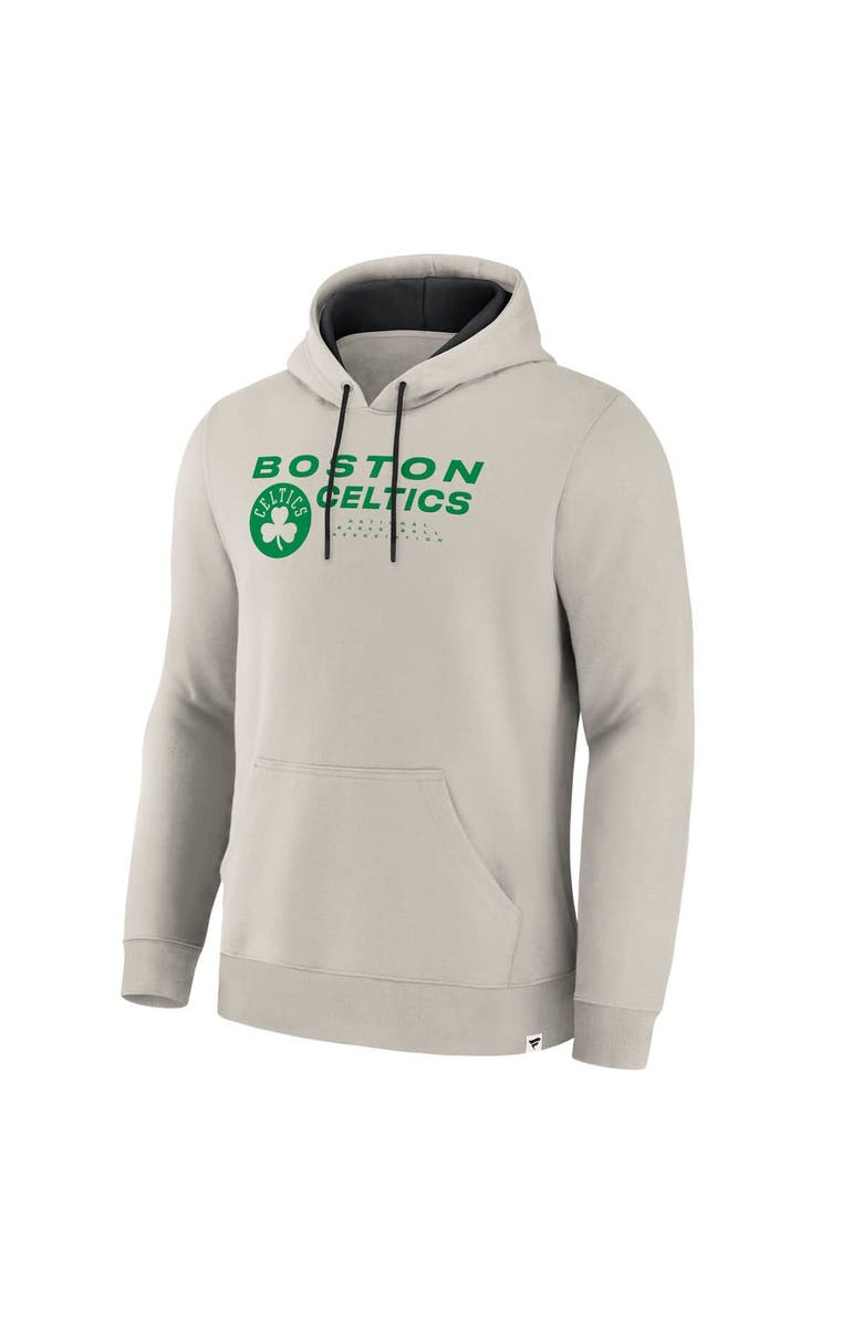 FANATICS Men's Fanatics Off White Boston Celtics Crossover Collection Blocked Shot Premium Pullover Hoodie, Alternate, color, Cream