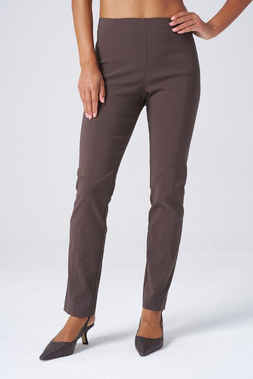 Franne Golde All Season Slim Stretch Ankle Pant With Back Slit