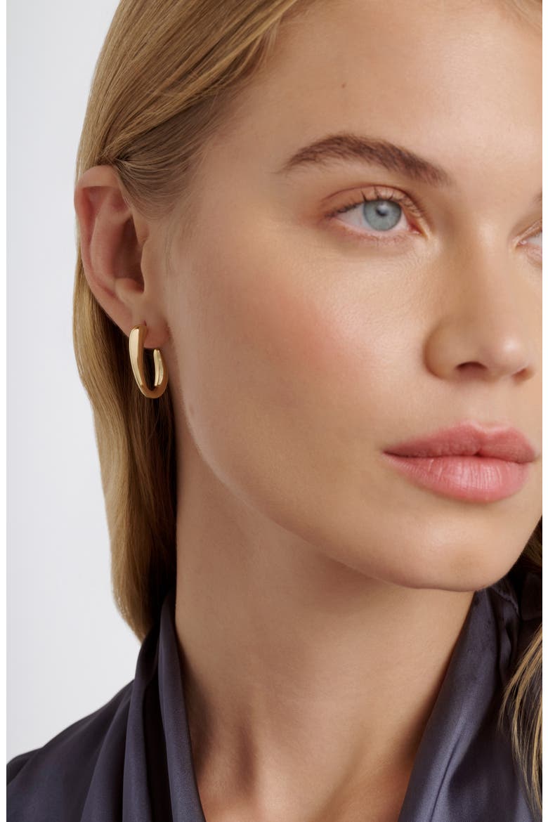 Cori Contour Hoop Earrings, Alternate, color, METALLIC GOLD