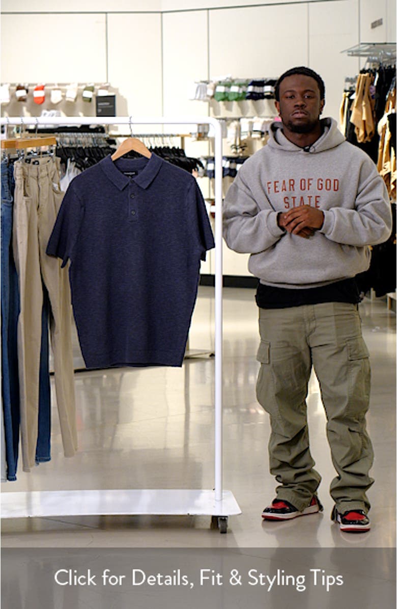 Textured Linen & Cotton Polo Sweater, sales video thumbnail