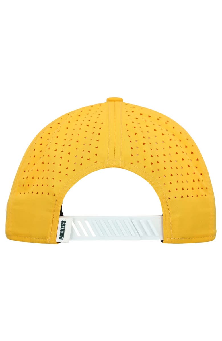 New Era Men's New Era White/Gold Green Bay Packers Established Patch 9SEVENTY Adjustable Hat, Alternate, color, White