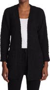 Bobeau Open Front Patch Pocket Popcorn Cardigan