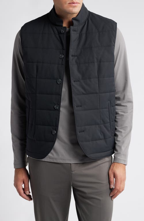 Shop Mizzen + Main Mizzen+main Quilted Vest In Black Solid