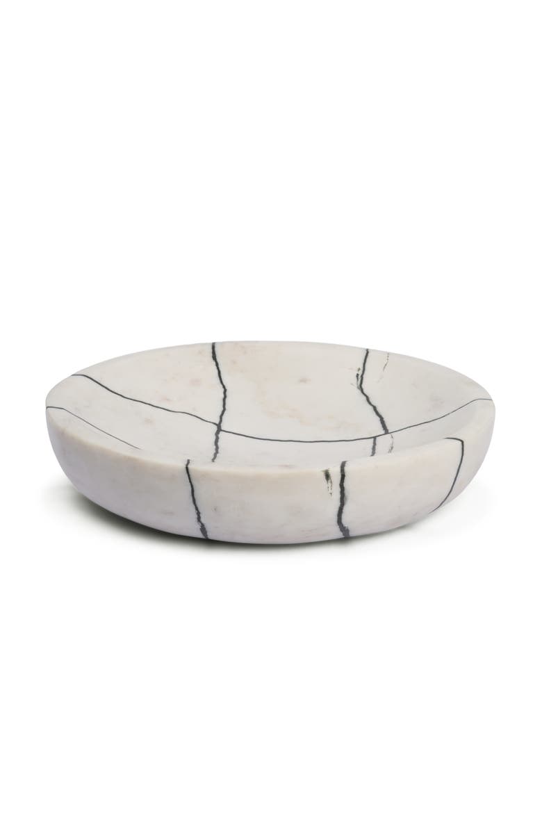 Sintessi  Marble Decorative Bowl, Alternate, color, White