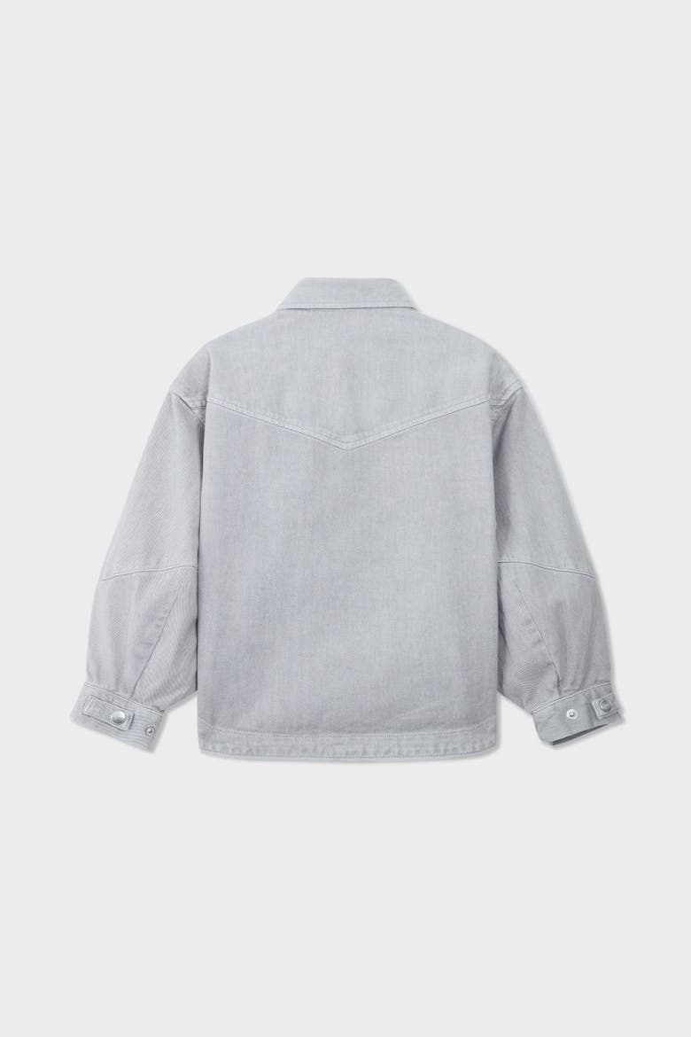 Organic Cotton Denim Balloon Overshirt, Alternate, color, Harbor Mist