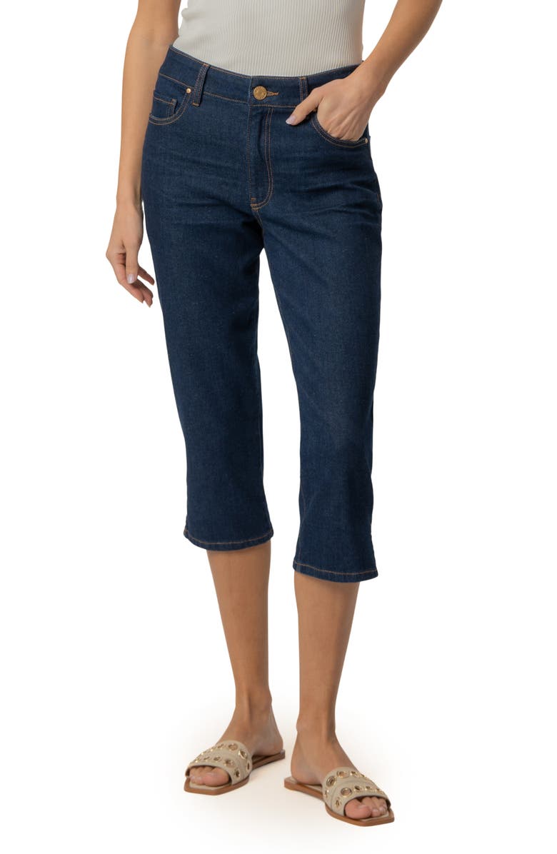 KUT from the Kloth Gigi High Waist Capri Jeans, Main, color, Sketch W/ Euro Blue