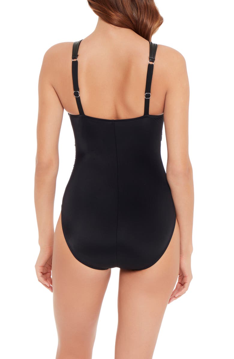 Magicsuit<sup>®</sup> Moto Chic Daryl One-Piece Swimsuit, Alternate, color, Black