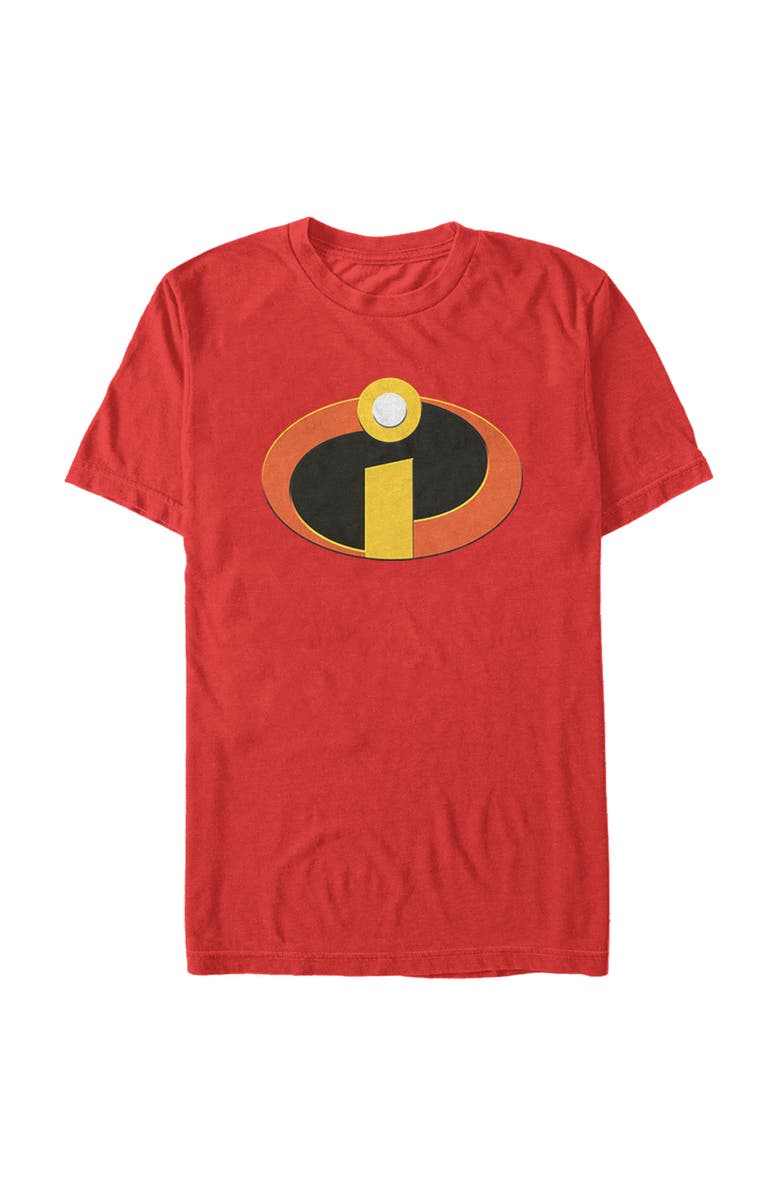The Incredibles Men's The Incredibles Classic Logo  Graphic T-Shirt, Main, color, Red