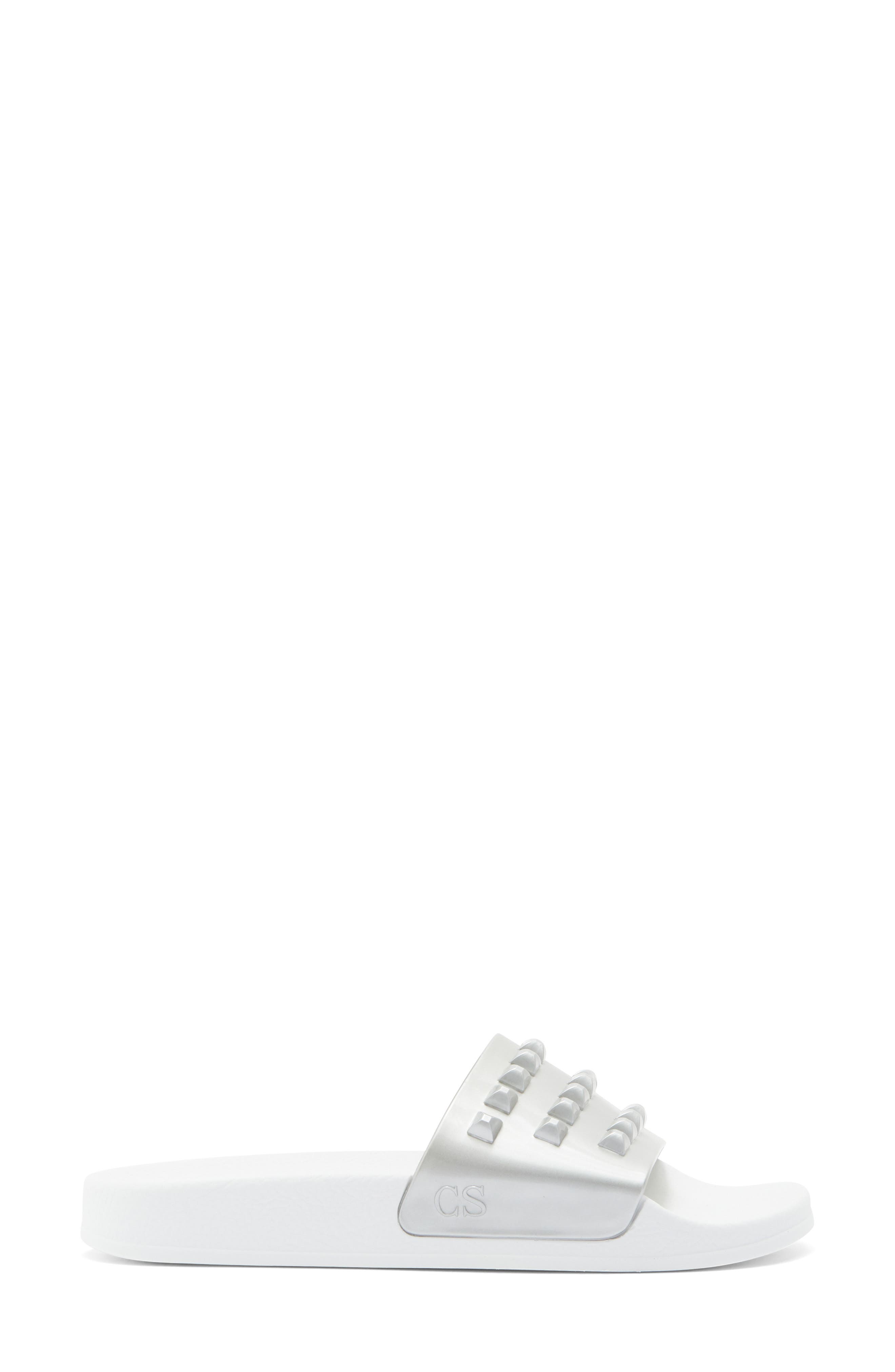Franco Waterproof Slide Sandal, Alternate, color, SILVER