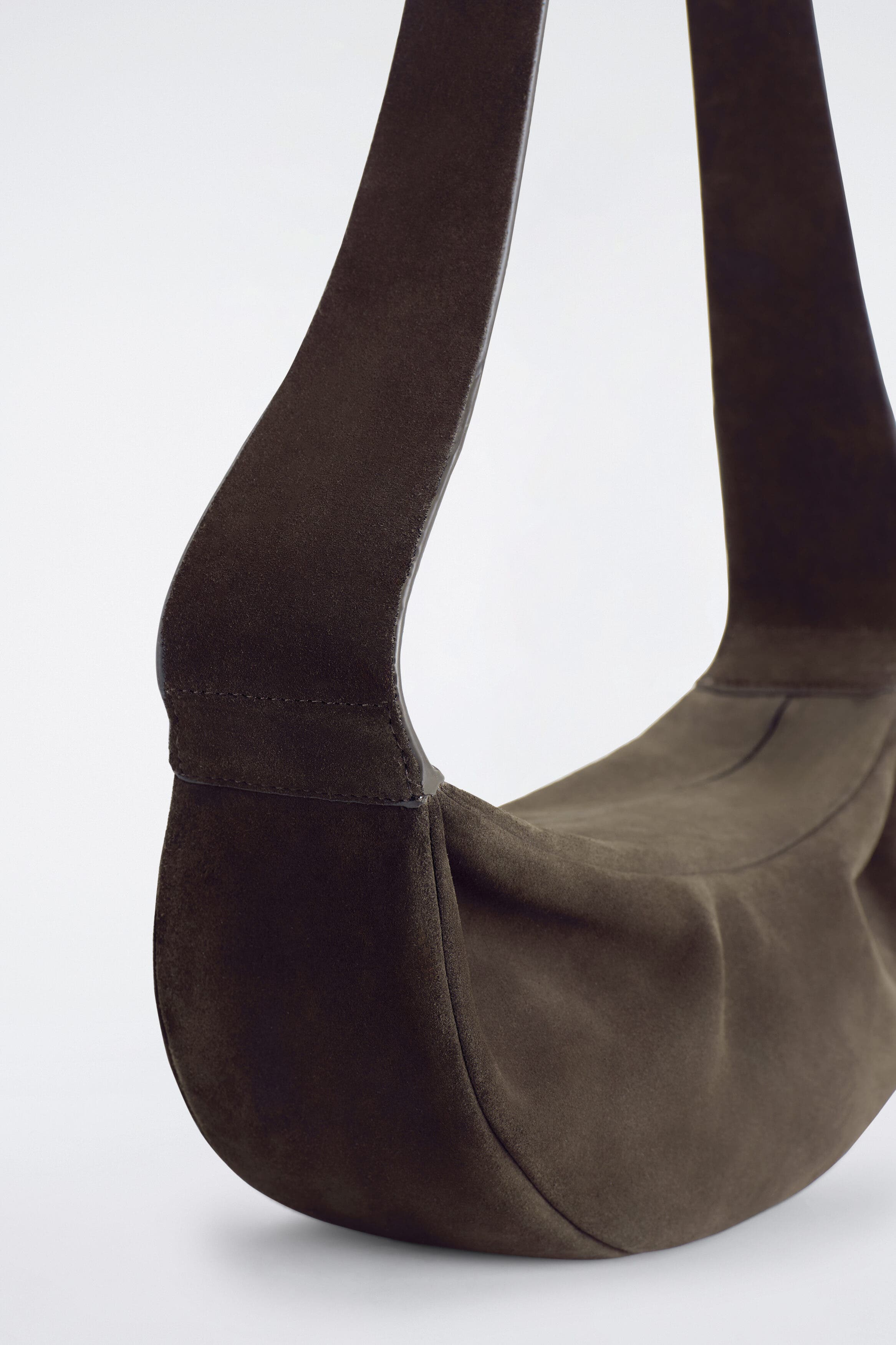 Swing Crossbody Bag - Textured Leather, Alternate, color, DARK BROWN