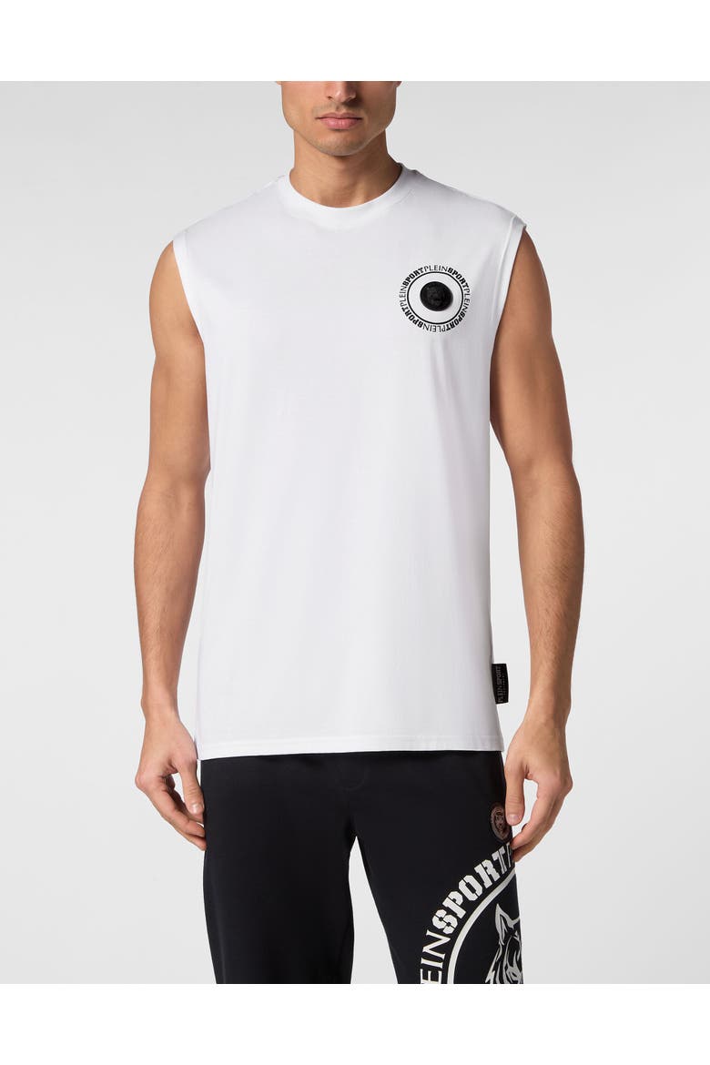 Tank Top Men, Main, color, white/black