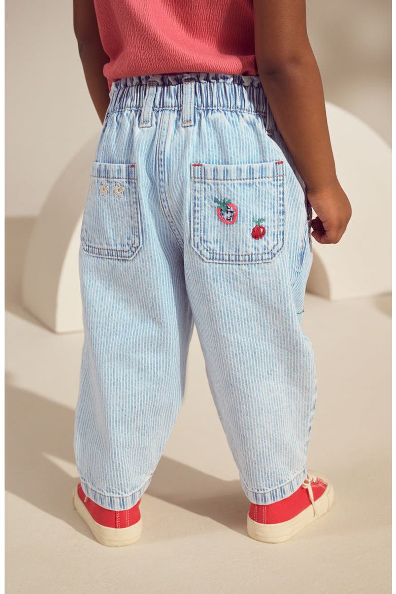 Kids' Stripe Embroidery Jeans, Alternate, color, BLUE