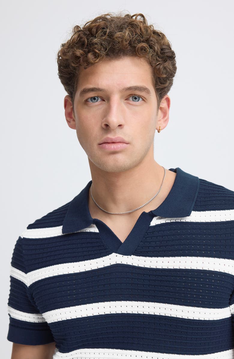 CASUAL FRIDAY Stripe Cotton Polo, Alternate, color, Navy Blazer
