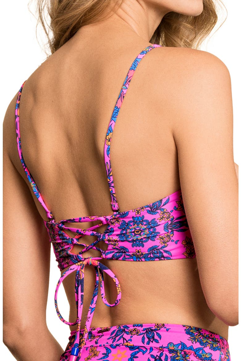 Kaleidoscope Ursule Reversible Bikini Top, Alternate, color, PINK