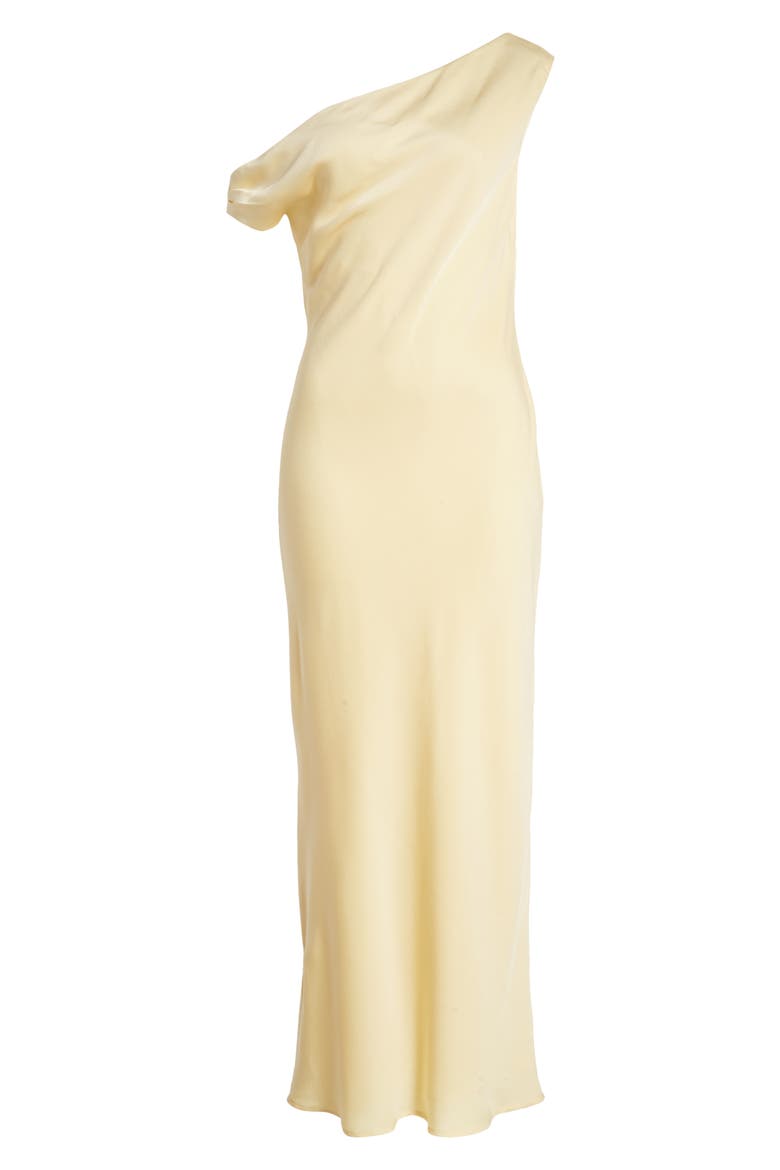 The Tanya One-Shoulder Draped Maxi Dress, Alternate, color, YELLOW