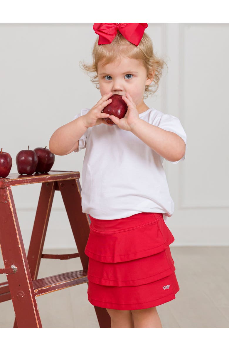 RuffleButts Girls UPF50+ Active Skort, Alternate, color, Red