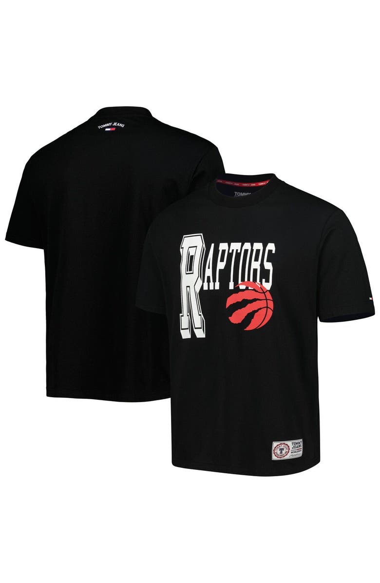 TOMMY JEANS Men's Tommy Jeans Black Toronto Raptors Mel Varsity T-Shirt, Main, color, Black