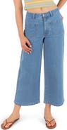 Hurley Horizon Patch Pocket Ankle Wide Leg Twill Pants