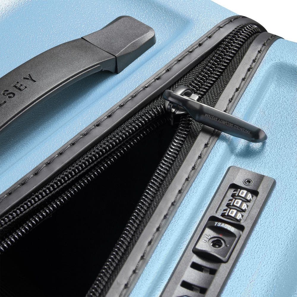 Delsey Paris Turenne 2.0 Large Checked Trunk Spinner Luggage, Alternate, color, Grey