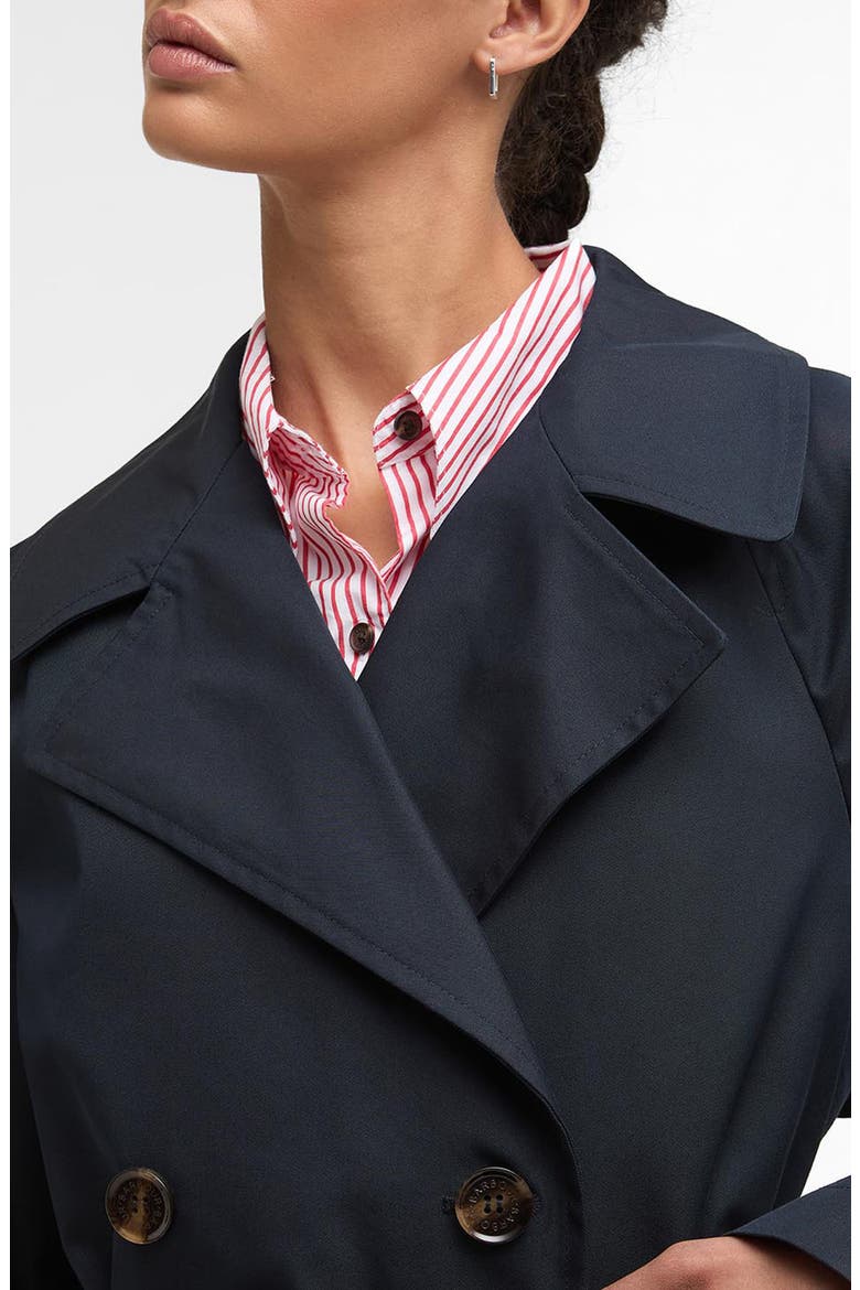 Adare Showerproof Water Resistant Trench Coat, Alternate, color, DARK NAVY/ DRESS NAVY TARTAN