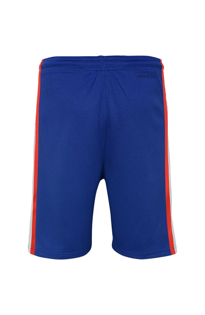 Nike Youth Nike Blue Detroit Pistons Icon Edition Mesh Performance Swingman Shorts, Alternate, color, 
