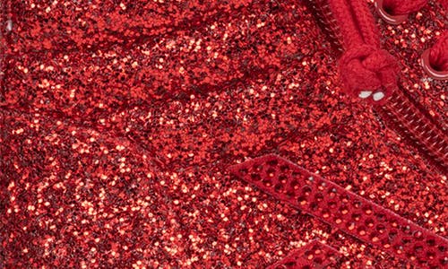 Billy Footwear Kids' Wicked Ruby Red Glitz High Top Sneaker In Multi