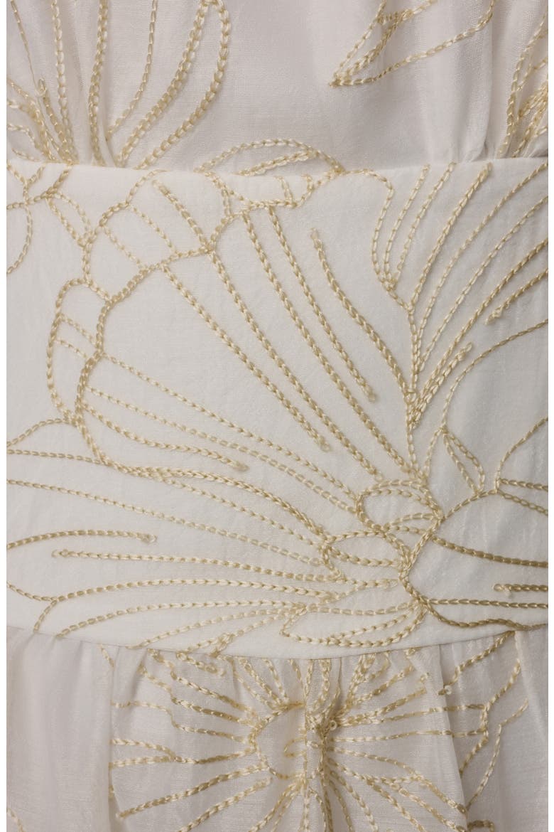 Floral Embroidery A-Line Dress, Alternate, color, CREAM/ SISA