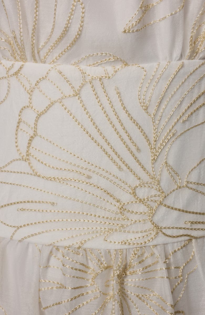 Donna Karan New York Floral Embroidery A-Line Dress, Alternate, color,