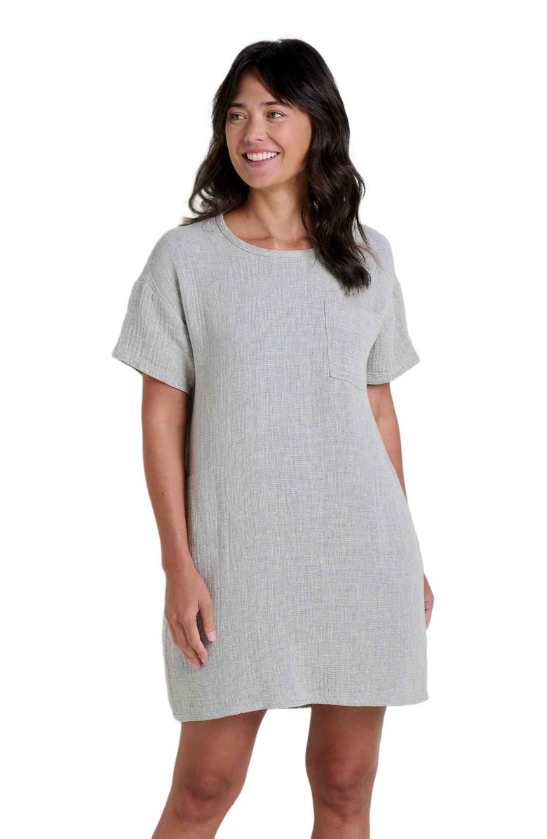 Toad & Co Tate Double Weave Short Sleeve Dress, Alternate, color, Salt