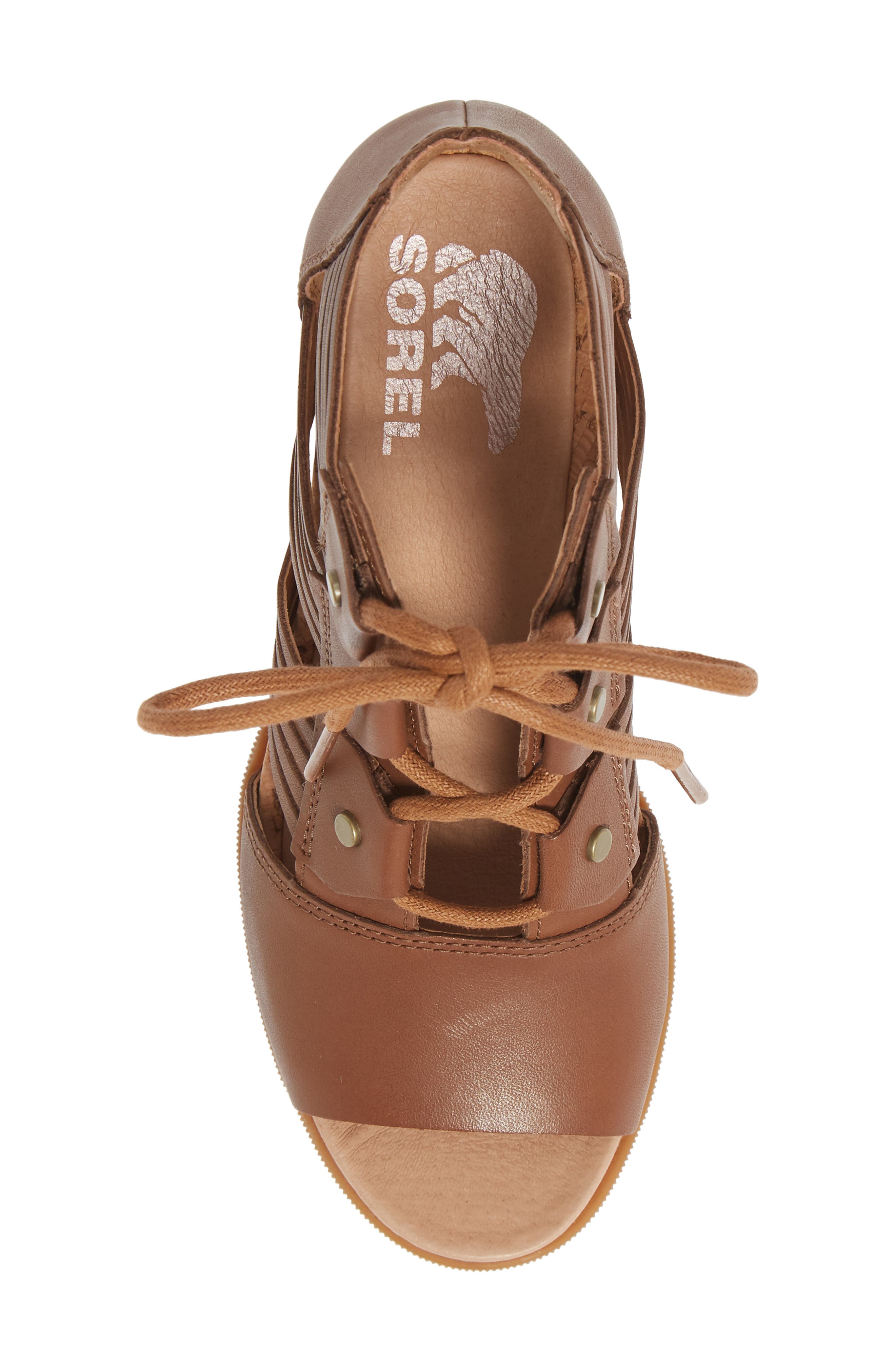 Joanie II Lace-Up Sandal, Alternate, color, VELVET TAN