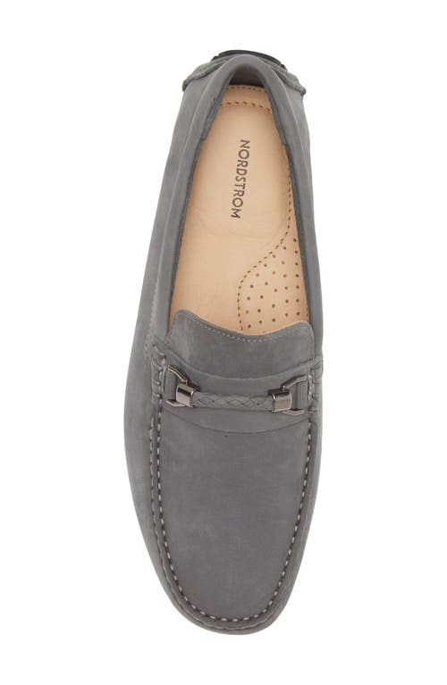 Nordstrom Barrett Braided Bit Driving Shoe In Grey Steel