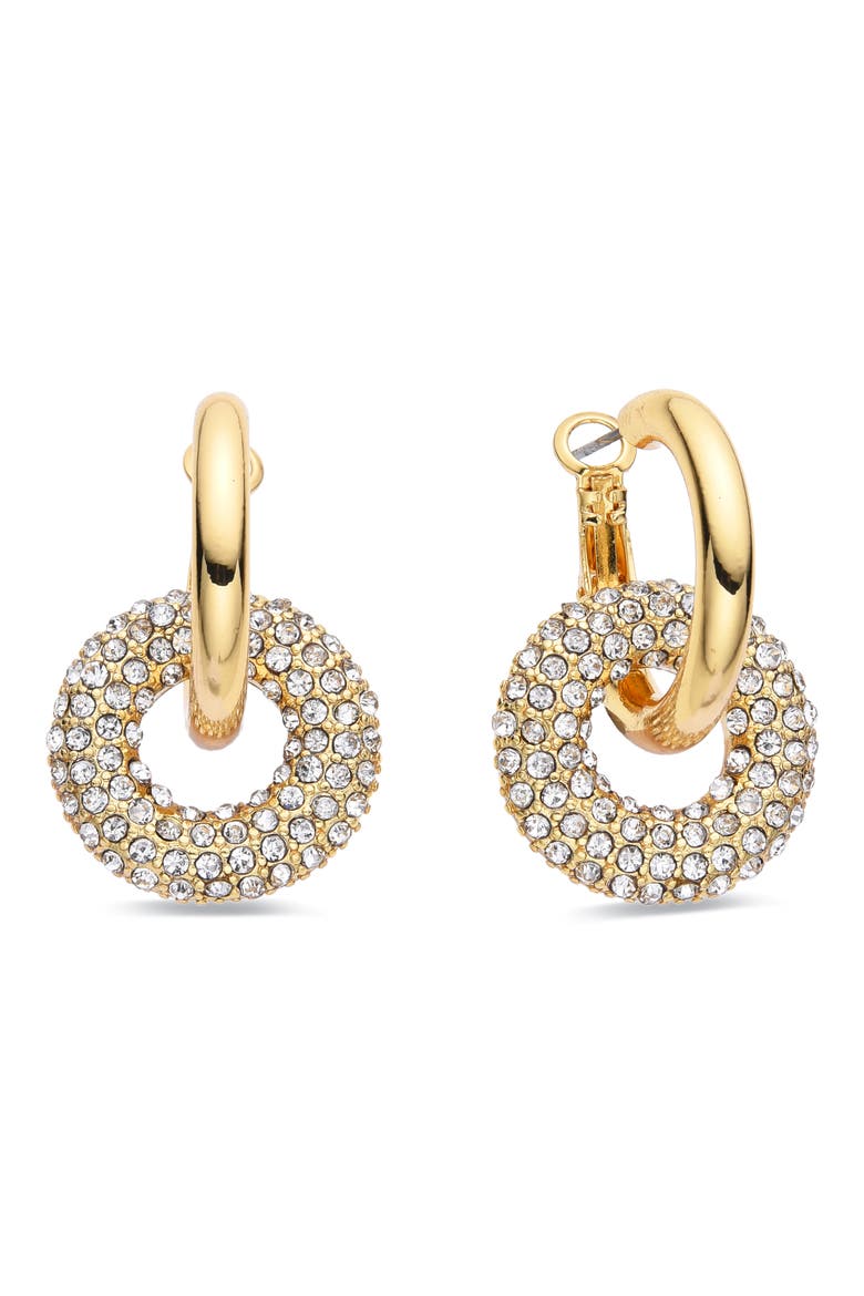 Lucie CZ Sparkle Drop Earrings, Main, color, GOLD