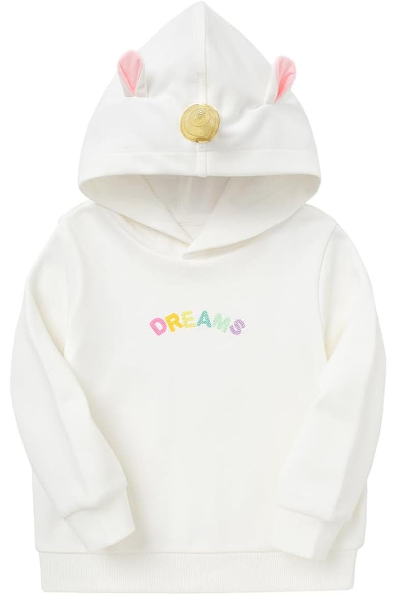 Dreamy Unicorn Hoodie, Main, color, White