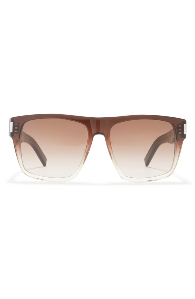 Saint Laurent 56mm Gradient Square Sunglasses, Main, color,