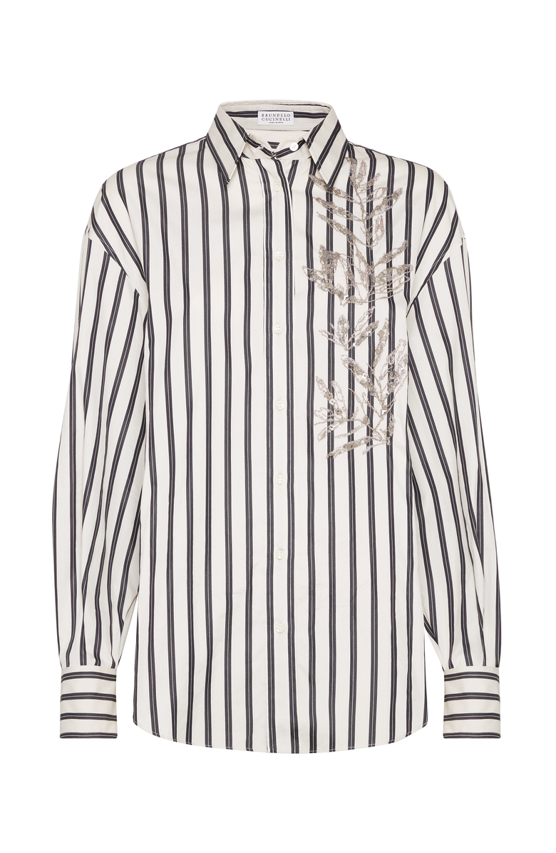 Brunello Cucinelli Flora Embroidery shirt, Main, color, 