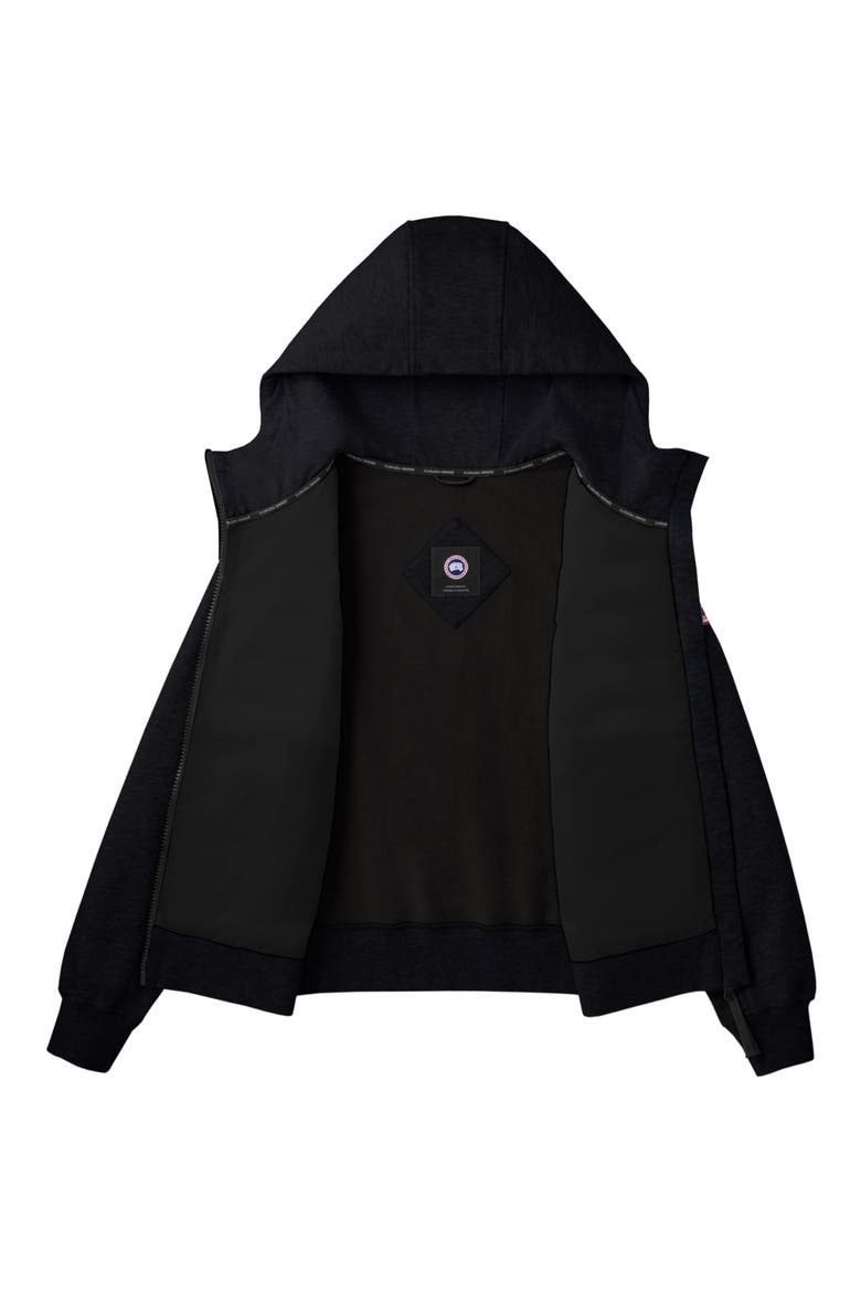 Hybridge Muskoka Full Zip Hoodie, Alternate, color, BLACK