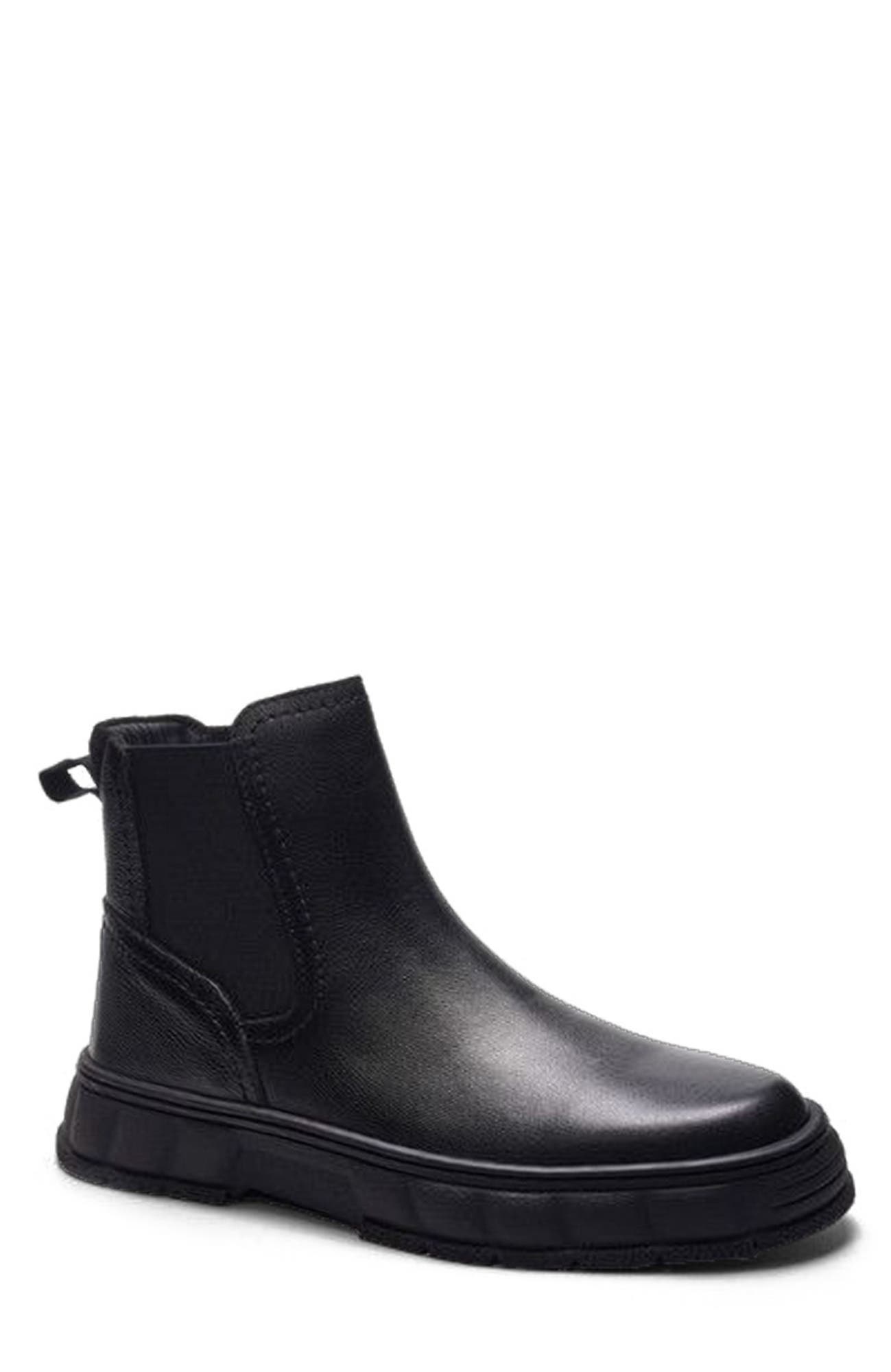 A. Veer Axis Chelsea Boot, Alternate, color, Black Leather