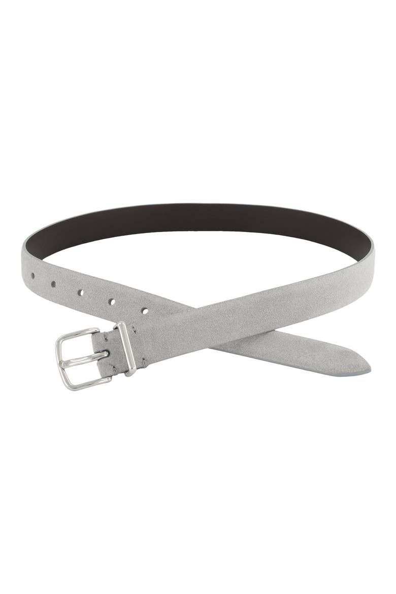 Kaia Suede Belt, Alternate, color, PALE TIDE