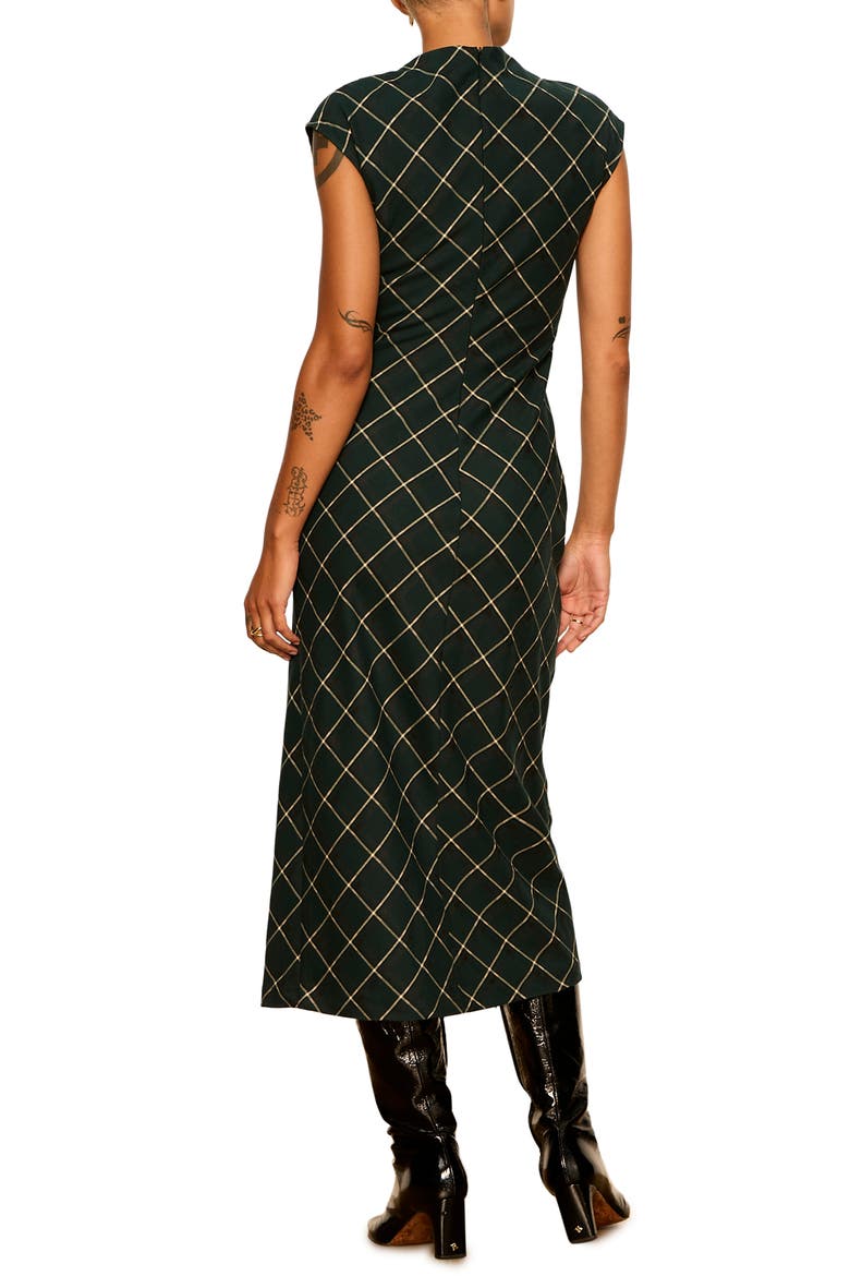 Autumn's Best Plaid Midi Dress, Alternate, color, FOREST GREEN PLAID