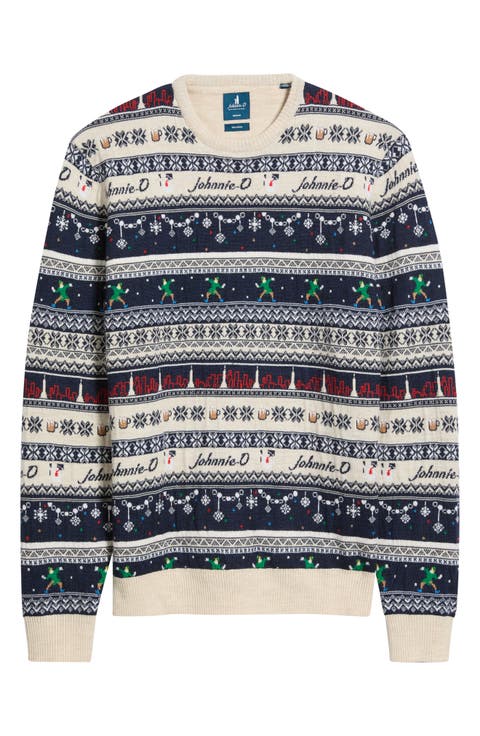 Merino Holiday Crewneck Sweater