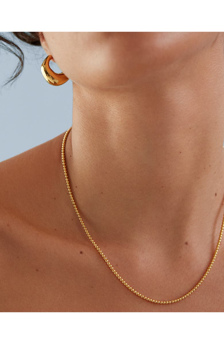 Monica Vinader 18K Gold Vermeil Ball Chain Necklace, Alternate, color,