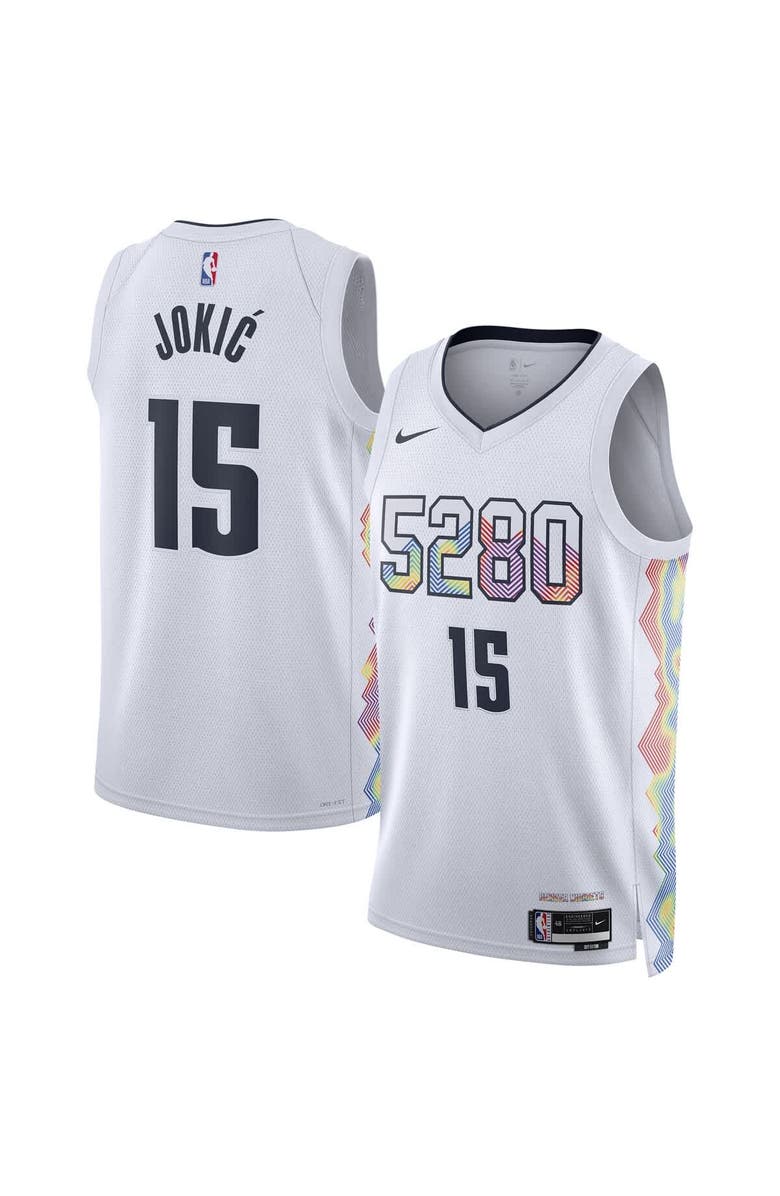 Nike Unisex Nike Nikola Jokic White Denver Nuggets 2024/25 Swingman Player Jersey - City Edition, Alternate, color, 