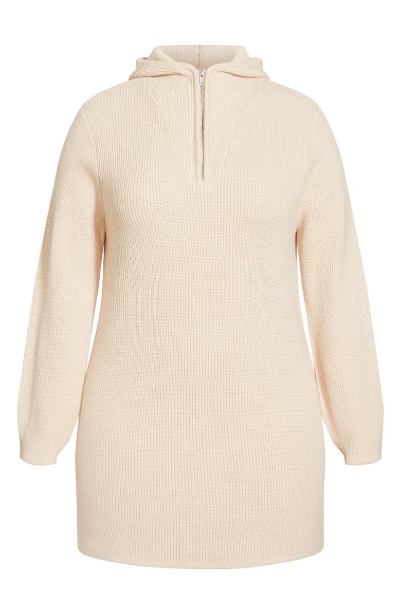 City Chic Lily Cotton Hooded Sweater, Alternate, color, 