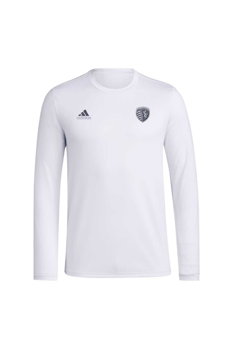 Men's adidas White Sporting Kansas City Local Stoic Long Sleeve T-Shirt, Alternate, color, White